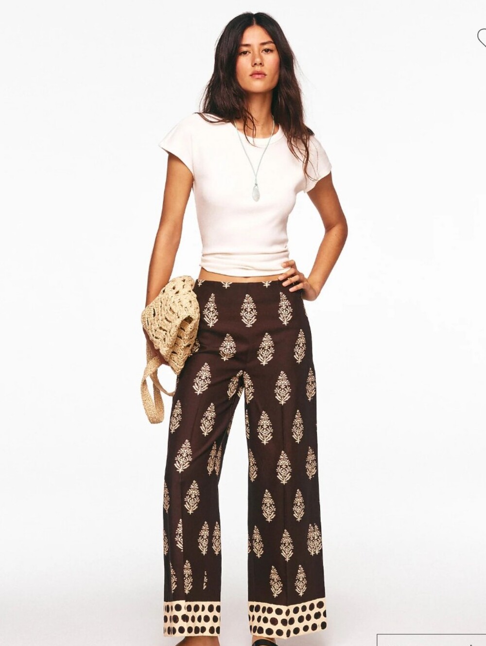 J Crew Rori pant in cocoa block print CU910 Size 2 *Flaw